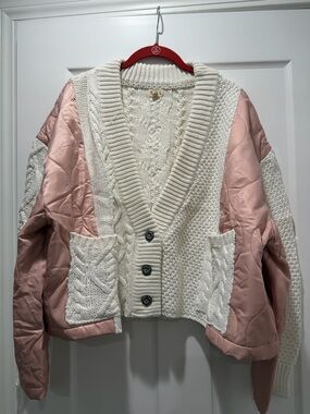 POL Cream Cable Knit Sweater